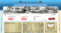 Desktop Screenshot of kickapootribeofoklahoma.com