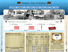 Tablet Screenshot of kickapootribeofoklahoma.com